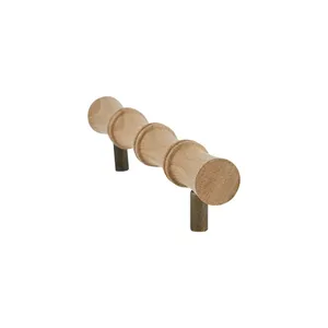 Vintage Wooden Cabinet Handle <b>Dresser</b> Drawer Pull Traditional Furniture <b>Knob</b> with Metal Screw <b>for</b> Wardrobe Door - Product Image 3