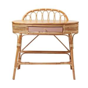 โต๊ะเครื่องแป้งหวายพร้อมเก้าอี้แต่งหน้า ขายส่งราคาถูกจากโรงงานเวียดนามโดยตรง ปรับแต่งได้ - Product Image 2