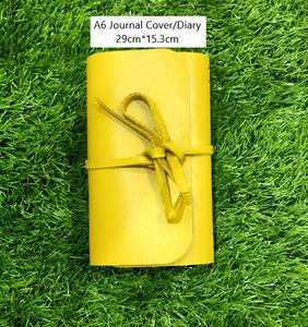 Fine Yellow Cow Leather <b>A6</b> Journal Protector Handcrafted Tanned Hide Notebook Cover Executive Stationery Travel Folder Organizer - Product Image 2