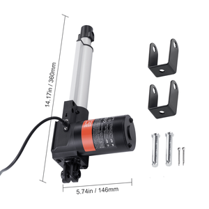 Attuatore Lineare 12V da 6 Pollici per Carichi Pesanti, Capacità 1320 libbre/6000N, Velocità 0,19 pollici/s, con Staffa di Montaggio e Cilindri - Product Image 5