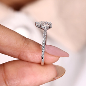 High Quality Lab-Grown Round Cut Diamond <b>Ring</b> 14K Yellow Gold Engagement Wedding Party Jewelry Eternity Vermeil - Product Image 2