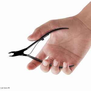 Pure black color coated sharp nail nippers cuticle nippers with single <b>blades</b> for fingernails and toenails For Beauty - Product Image 6