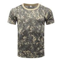 T-shirt tactique personnalisé pour homme, en coton/fibre de bambou, pour la chasse en plein air - Confortable et respirant, couleur et taille personnalisables