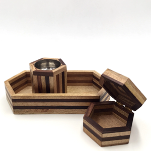 FAIZA CRAFT Eco-Friendly Wooden Arabic Style Sandalwood Incense Burner <b>Tray</b> Epoxy Resin Mubkhar Jar Censer Diffuser Incense - Product Image 4