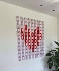 ILAHI's Modern Art Deco Eco-Friendly Acrylic Curve Vertical Pattern Chain Wall Accents Handmade Hanging <b>Ornamental</b> Architecture - Product Image 5