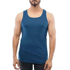 Men's <b>Navy</b> Blue Sleeveless O-Neck Tank <b>Top</b> Casual Knitted Solid Color Fit - Product Image 1