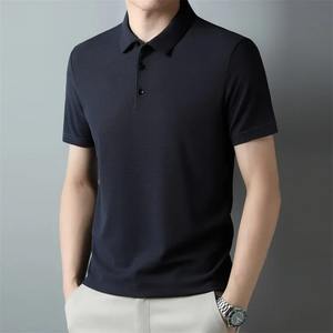 Camisa Polo de Moda para Hombre, Color Sólido, Manga Corta, Verano, Transpirable, Cómoda, Mezcla de Algodón, Informal, de Negocios, de Alta Calidad - Product Image 2