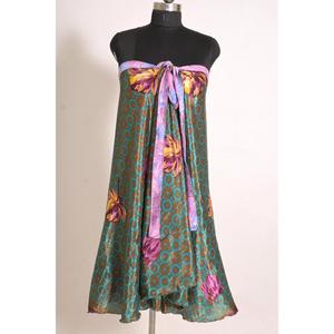 Women's Artisan Handmade Vintage Floral Silk Maxi <b>Wrap</b> Skirt - Product Image 4