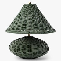Lampe de table élégante en rotin, éclairage décoratif stylé pour salon et chambre, lampe artisanale naturelle pour un intérieur chaleureux