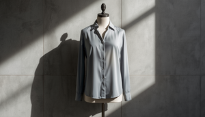 Camisa de Mujer Tejida Vintage con Mangas con Volantes, Ecológica y Transpirable - Product Image 5