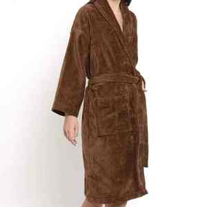 เสื้อคลุมอาบน้ำผ้าฝ้ายแท้ 100% สำหรับผู้หญิง เสื้อคลุมยาวเนื้อนุ่ม ระบายอากาศได้ดี สวมใส่สบาย เหมาะสำหรับโรงแรม สปา ฟิตเนส ชุดนอน ชุดลำลองใส่บ้าน - Product Image 2