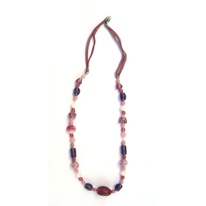 Collar de cadena de eslabones con cuentas de cristal de doble color para mujer, joyería llamativa, estilo de moda para fiestas, colección al por mayor, hecho a mano, precio al por mayor - Product Image 3