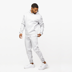 Custom Unisex Streetwear Sweatsuits Sweatpants Hoodie Set <b>Jogger</b> Plain <b>Oversized</b> Windbreaker Fleece Baggy 100% Cotton Tracksuit - Product Image 1