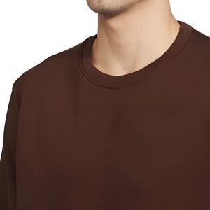 เสื้อสเวตเชิ้ตคอกลมโอเวอร์ไซส์คุณภาพสูงสำหรับผู้ชาย พิมพ์โลโก้ได้ตามต้องการ ผ้าฝ้ายฟลีซ สไตล์ลำลอง สตรีทแวร์ รับผลิตแบบ OEM - Product Image 3