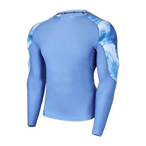 High Quality ODM OEM Customized Long Sleeve Rash Guard <b>Men</b> Spandex/Polyester UPF50 Printed <b>Compression</b> Quick Dry Breathable - Product Image 6