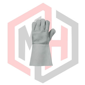 Grey Industrial Welding Leather Gloves Cowhide Split <b>7</b> oz 16INCH Heat-<b>Fire</b> Protective Tear-Resistant BBQ Work Gloves - Product Image 3