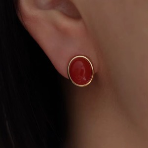 Natural Carnelian Smooth Oval Gemstone Earrings 925 <b>Sterling</b> <b>Silver</b> Gold Plated <b>Stud</b> Earrings Fine Jewelry For Women Fashion - Product Image 3