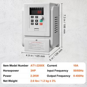 Inverter VFD 2.2KW 10A 3HP Monofase con Controllo Vettoriale per il Controllo della Velocità di Motori Trifase - Product Image 6