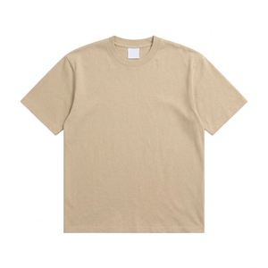 T-shirt pour homme en coton 100% de haute qualité, confortable, uni, léger, décontracté, col rond, pour les activités quotidiennes à la maison - Product Image 2