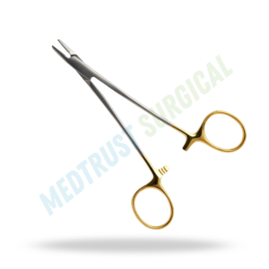 Portaagujas Baumgartner TC de 14 cm, instrumento quirúrgico, pinzas para sujetar agujas para sutura - Product Image 4