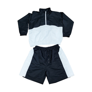Conjunto Deportivo de Primavera para Hombre, Chaqueta Cortavientos Transpirable de Alta Calidad, Pantalones Cortos 2 en 1 con Cierre, Satén de Secado Rápido, Personalizado, Venta al Por Mayor - Product Image 3