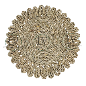Napperons rustiques en jonc de mer, napperons en forme florale pour la décoration de table de fête de Noël, vente en gros du Vietnam - Product Image 3