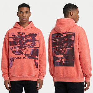 Sweat-shirt tendance pour homme avec blocs de couleurs contrastées, design patchwork, pull personnalisé bicolore en coton, streetwear urbain - Product Image 5