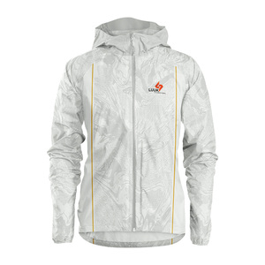 Eco Friendly Sublimation Hooded Windbreaker <b>Jacket</b> Custom Zip Up <b>Lightweight</b> Outdoor Sports <b>Jacket</b> for Men Women - Product Image 1