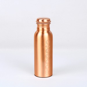 Premium Pure Copper Water <b>Bottle</b> 100% Leak Proof Engraved Ayurvedic Drinking <b>Bottle</b> Reusable Eco Friendly Copper <b>Flask</b> for Home - Product Image 3