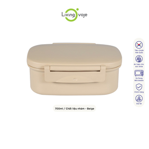 Boîte à lunch rectangulaire sans BPA, compatible micro-ondes, grande capacité, style coréen, 700 ml, 2 compartiments, design détachable, respectueuse de l'environnement - Product Image 1