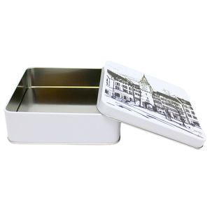 Emballage en fer blanc personnalisé en usine boîte métallique carrée conteneur blanc vide stockage boîte en fer blanc de qualité alimentaire - Product Image 4