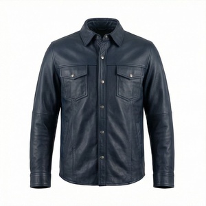 Veste de moto en cuir pour homme NAI-0466C, style motard, chemise, manteau tendance, vêtements de protection pour la conduite, couleur personnalisable - Product Image 1