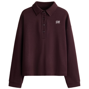 Sweat-shirt polaire personnalisé à col, unisexe, décontracté, à manches longues, avec poignets côtelés, vêtement de sport haut de gamme, vente en gros - Product Image 1
