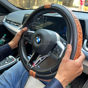 Nueva cubierta de volante de cuero genuino con herramientas manuales, Protector Interior de coche antideslizante, ajuste Universal, agarre de lujo, accesorios para automóviles - Product Image 2