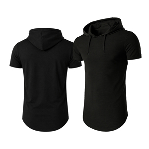 เสื้อฮู้ดแขนสั้นผ้าฝ้ายสำหรับผู้ชาย รับผลิตแบบ OEM ODM โรงงานผลิตเสื้อผ้าตามสั่ง ขายส่งเสื้อฮู้ด มีบริการส่งออกเสื้อฮู้ดจำนวนมาก - Product Image 6