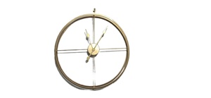 Élégance intemporelle. Une horloge murale dorée minimaliste qui ajoute une touche de sophistication à n'importe quel espace. - Product Image 2