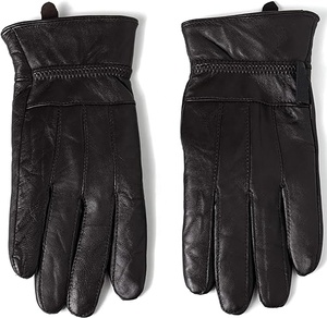 Gants d'hiver en cuir pour vélo, longueur poignet, thermiques, non doublés, style uni, compatibles écran tactile, pour le sport, les fêtes et l'usage quotidien - Product Image 4