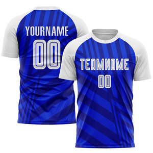 เสื้อฟุตบอลลายพรางสีม่วงเหลืองแบบกำหนดเอง พิมพ์ลายแบบ Sublimated คอกลม แขนสั้น สำหรับทุกเพศ ซับเหงื่อได้ดี เสื้อผ้าสำหรับผู้ใหญ่ - Product Image 4