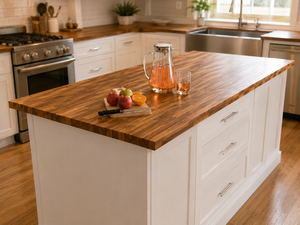 SSR VINA-Comptoir de boucher en teck-Comptoir en teck Comptoir en teck Comptoir de boucher en teck Table Top Finger joint board - Product Image 1