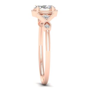 REYES – bagues de fiançailles exquises en or Rose 14K, diamant cultivé en laboratoire HPHT CVD, pour femmes, cadeaux d'anniversaire de mariage, bijoux fins - Product Image 3