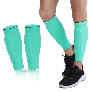 Al por mayor, mejor calidad, 1 par de espinilleras de fútbol para hombres y mujeres, mangas protectoras de espinilla con almohadillas de nido de abeja - Product Image 5