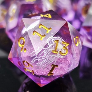 <span class=keywords><strong>Juego</strong></span> <span class=keywords><strong>de</strong></span> <span class=keywords><strong>Dados</strong></span> Poliédricos Personalizados con Núcleo Líquido <span class=keywords><strong>de</strong></span> 7 Piezas, Hechos a Mano <span class=keywords><strong>en</strong></span> Resina con Bordes Afilados para D&D y TRPG, <span class=keywords><strong>Dados</strong></span> <span class=keywords><strong>de</strong></span> Medusas - Product Image 3