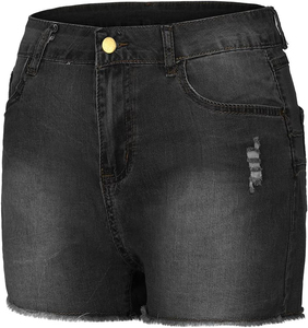 Wholesale Stylish Women Denim Shorts High <b>Waist</b> Super Distressed and Custom Stone Washed Women Denim Shorts for Casual Wear - Product Image 3