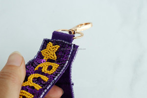 Embroidered Beaded Baby Girls Headband Fabric Hair Accessories Handmade Sequin State Name <b>Charm</b> <b>Bag</b> Tag Custom Keyring Accessory - Product Image 4