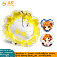 Boîte de rangement pour badges en acrylique imprimée sur mesure avec motif de dessin animé, étui transparent en plastique pour badges, boîtes en blocs, blocs en acrylique cristallin épaissi
