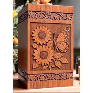 High-End Wooden Cremation Urn with Gloss Coating Custom Handmade Wooden Urn Manufacturer Supply by AYAANS - Product Image 1