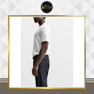 T-shirt pour homme de qualité supérieure, 100% coton, couleur blanche, col rond, prix de marché réduit - Product Image 5