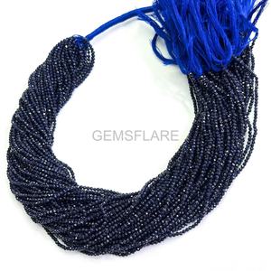 Natural Blue Sunstone Micro Faceted Round Beads 2MM Sunstone Beads For Jewelry Making Wholesale Diamond Cut Faceted Loose Beads - Product Image 1