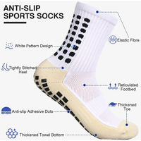 Chaussettes de football de qualité supérieure, talon à coutures renforcées, semelle épaissie en tissu éponge, antidérapantes, avec design et taille personnalisés