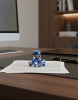 Figurine de pieuvre en verre artisanal, style Art Déco, personnage animalier, presse-papiers en cristal, objet décoratif pour la maison, le bureau ou le tableau de bord de voiture, cadeau